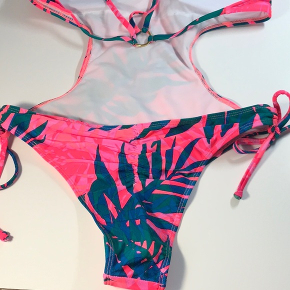 Colorful fun, one piece swimsuit, worn once. - Picture 4 of 6